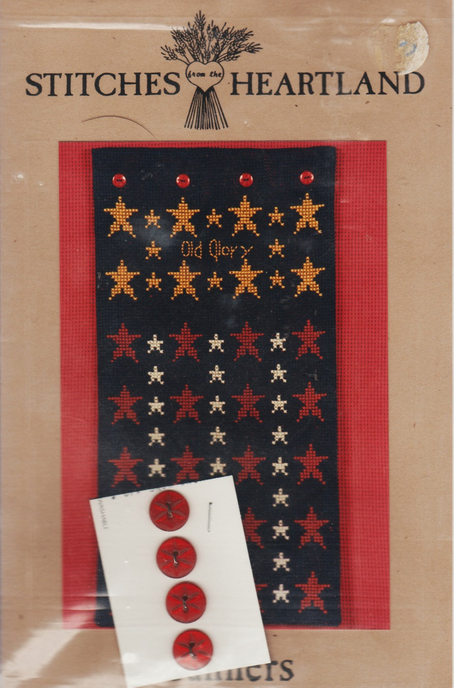 Stitches From The Heartland Old Glory Banners cross stitch pattern