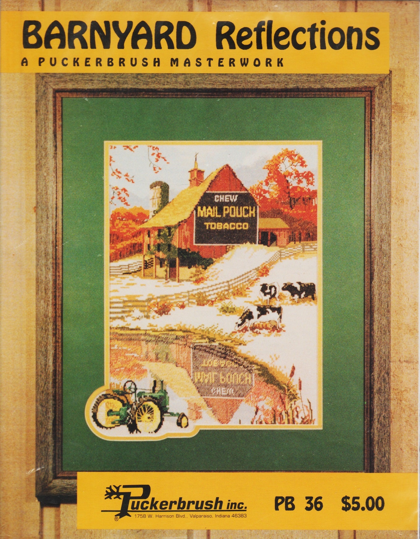 Puckerrush Barnyard Reflections PB36 cross stitch pattern