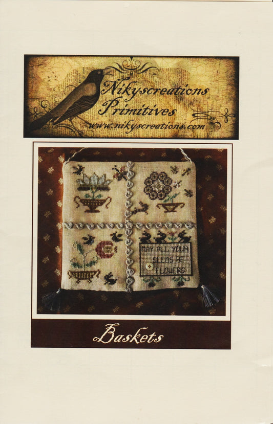 Nikyscreations Baskets cross stitch pattern