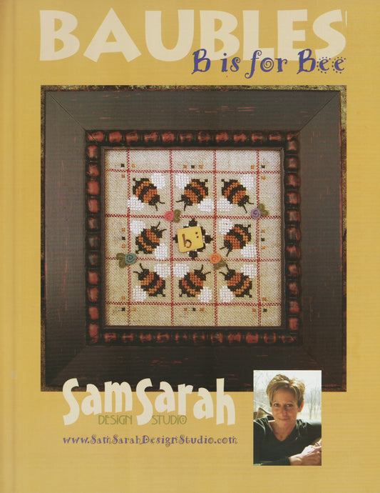 Sam Sarah Baubles B is for Bee cross stitch pattern