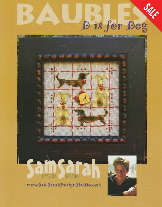 Sam Sarah Baubles D is for Dog cross stitch pattern