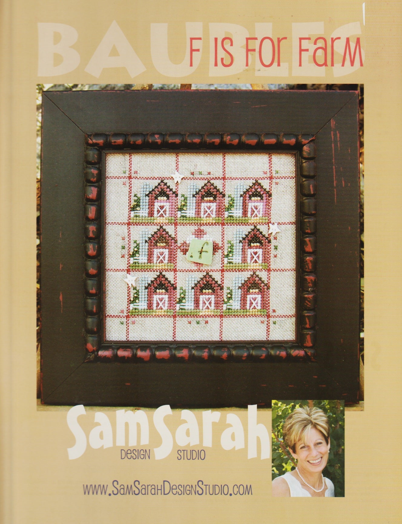 Sam Sarah Baubles F is for Farm cross stitch pattern