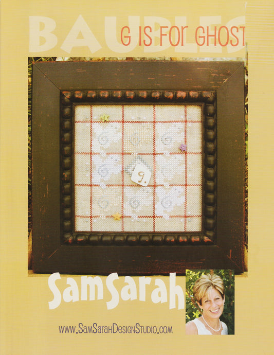 Sam Sarah Baubles G is for Ghost cross stitch pattern