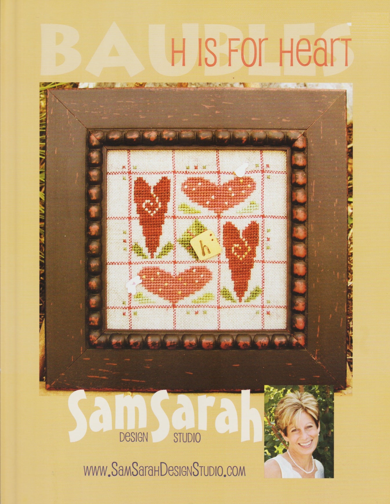 Sam Sarah Baubles H is for Heart cross stitch pattern