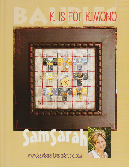 Sam Sarah Baubles K is for Kimono Asian cross stitch pattern