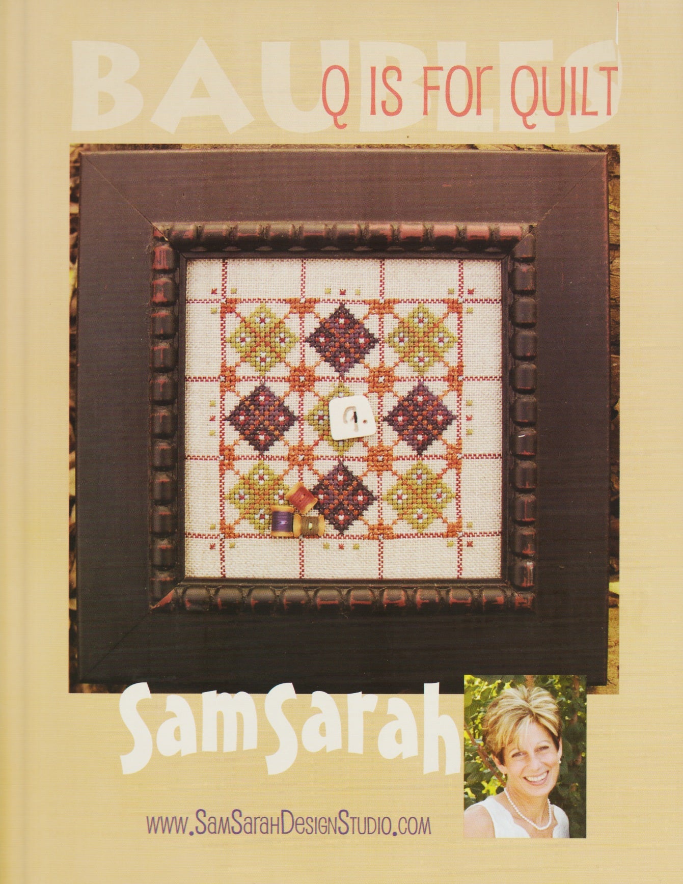 Sam Sarah Baubles Q is for Quilt cross stitch pattern