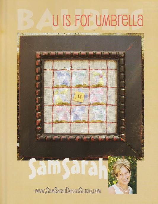 Sam Sarah Baubles U is for Umbrella cross stitch pattern