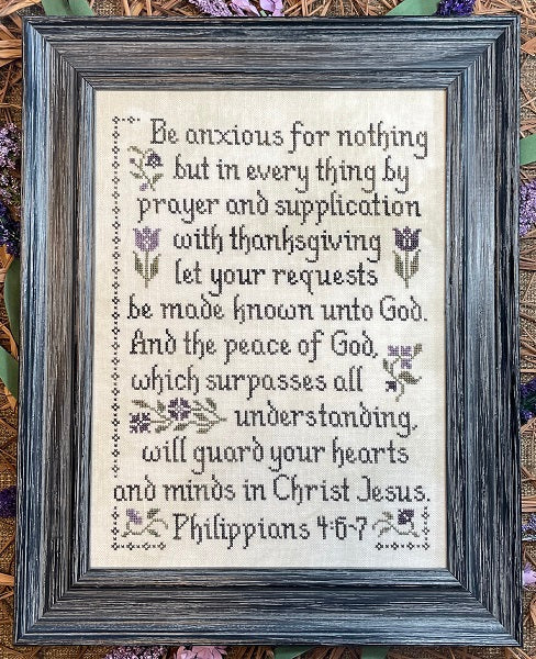 My Big Toe Be Anxious For Nothing religious cross stitch pattern