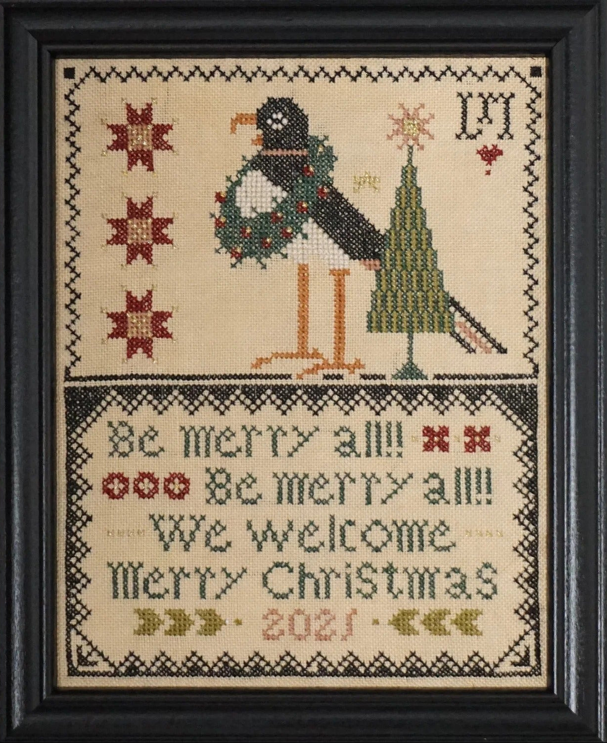 La-D-Da Be Merry All cross stitch christmas pattern
