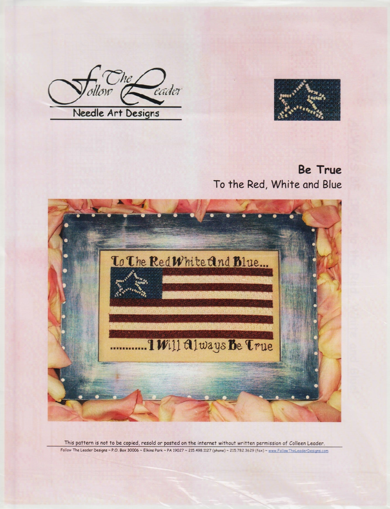 Follow The Leader Be True cross stitch pattern