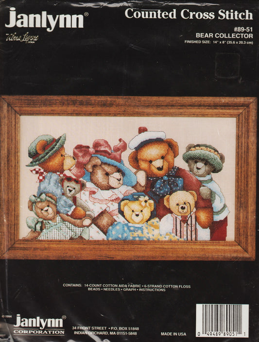 JanLynn Bear Collector 89-51 cross stitch kit