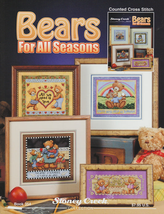 Creek Bears For All Seasons BK354 cross stitch pattern