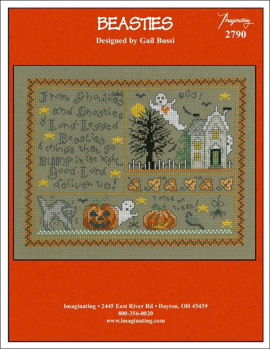 Imaginating Beasties 2790 Halloween cross stitch pattern