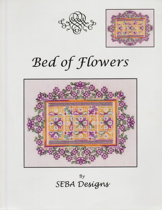 SEBA Designs Bed of Flowers cross stitch pattern