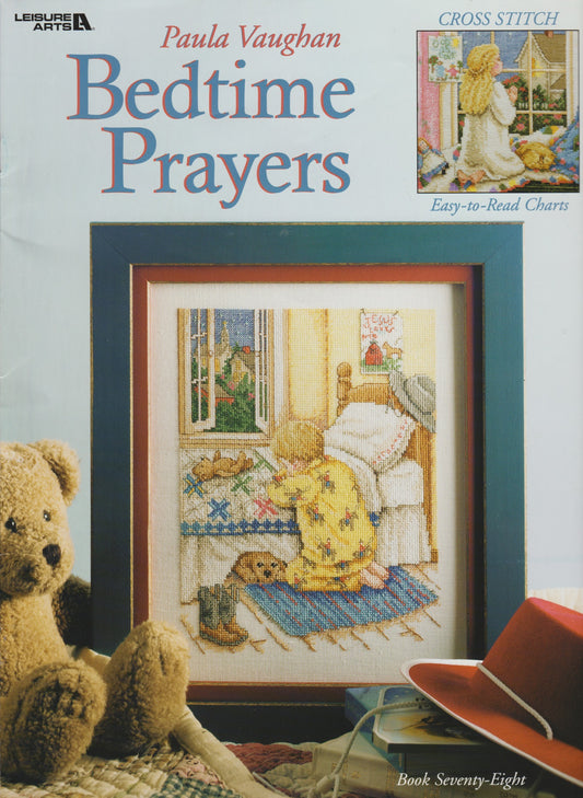 Leisure Arts Bedtime Prayers BK78 children religious cross stitch pattern