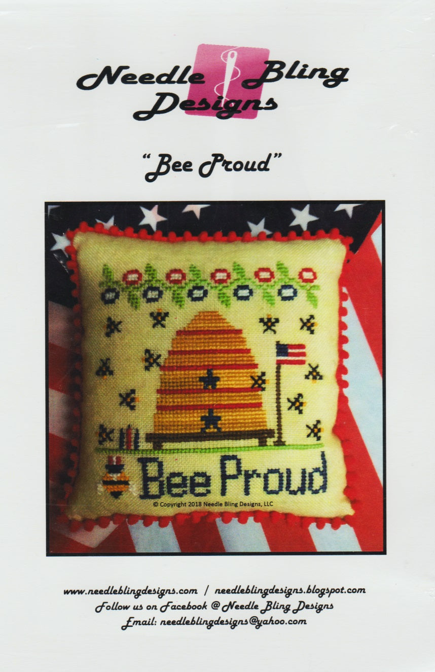 Needle Bling Designs Bee Proud cross stitch pattern