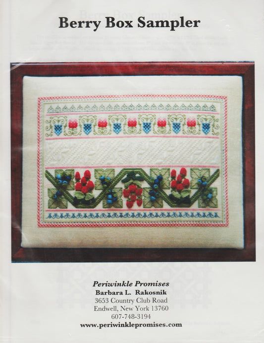 Periwinkle Promises Berry Box Sampler cross stitch pattern