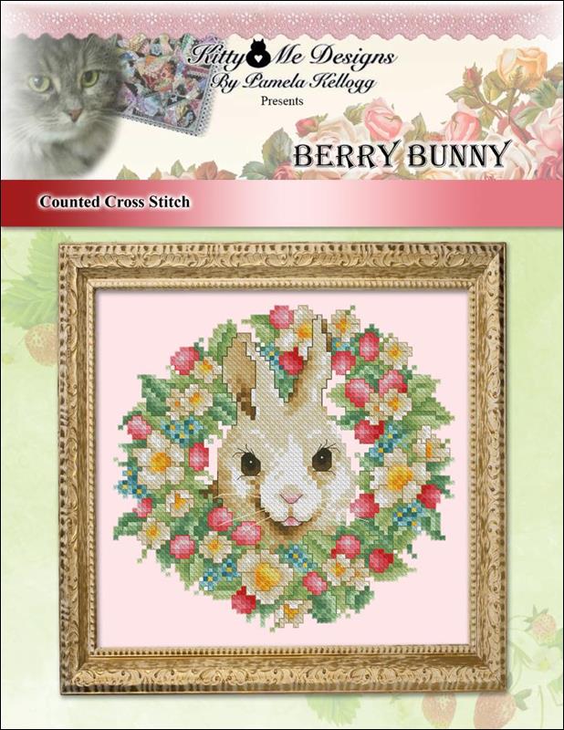 Kitty & Me Berry Bunny cross stitch pattern