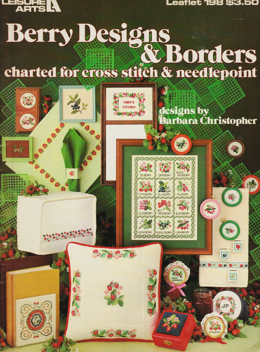 Leisure Arts Berry Designs & Borders 198 cross stitch pattern