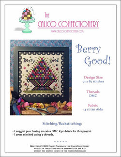 Calico Confectionery Berry Good cross stitch pattern