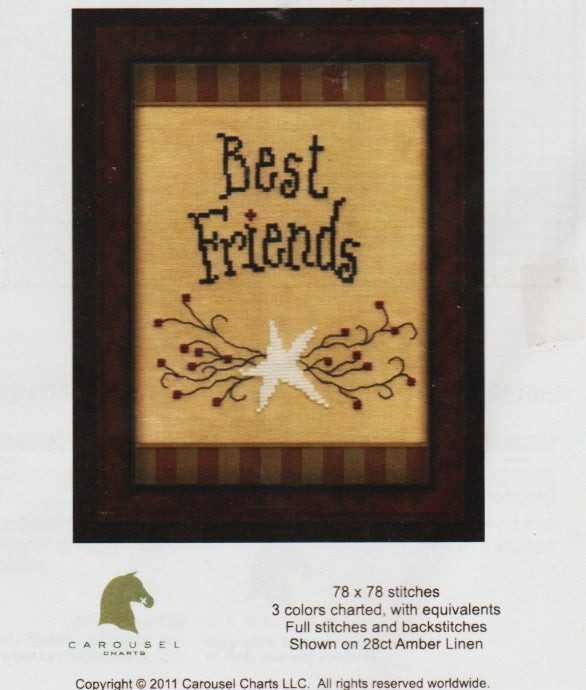 Carousel Charts Best Friends cross stitch pattern