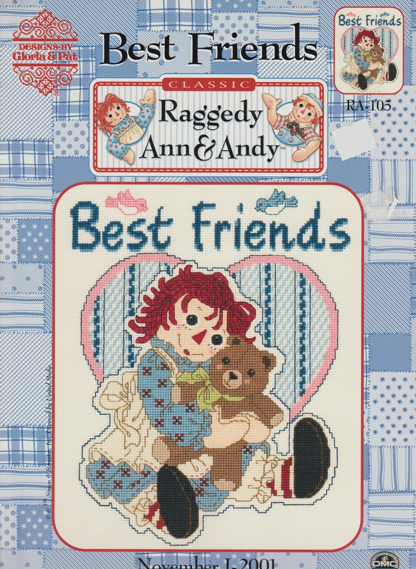 Gloria & Pat Best Friends RA-105 Raggedy Ann & Andy cross stitch pattern