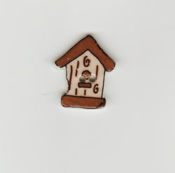 Trena's Trinkets Bird House ceramic button