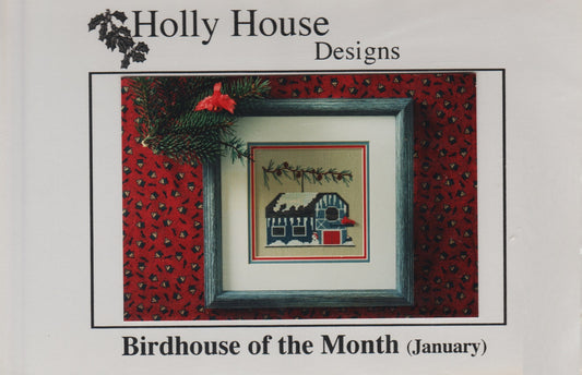 Holly House Designs Birdhouse of the Month January cross stitch pattern