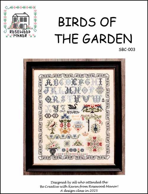 Rosewood Manor Birds of the Garden SBC-003 cross stitch pattern