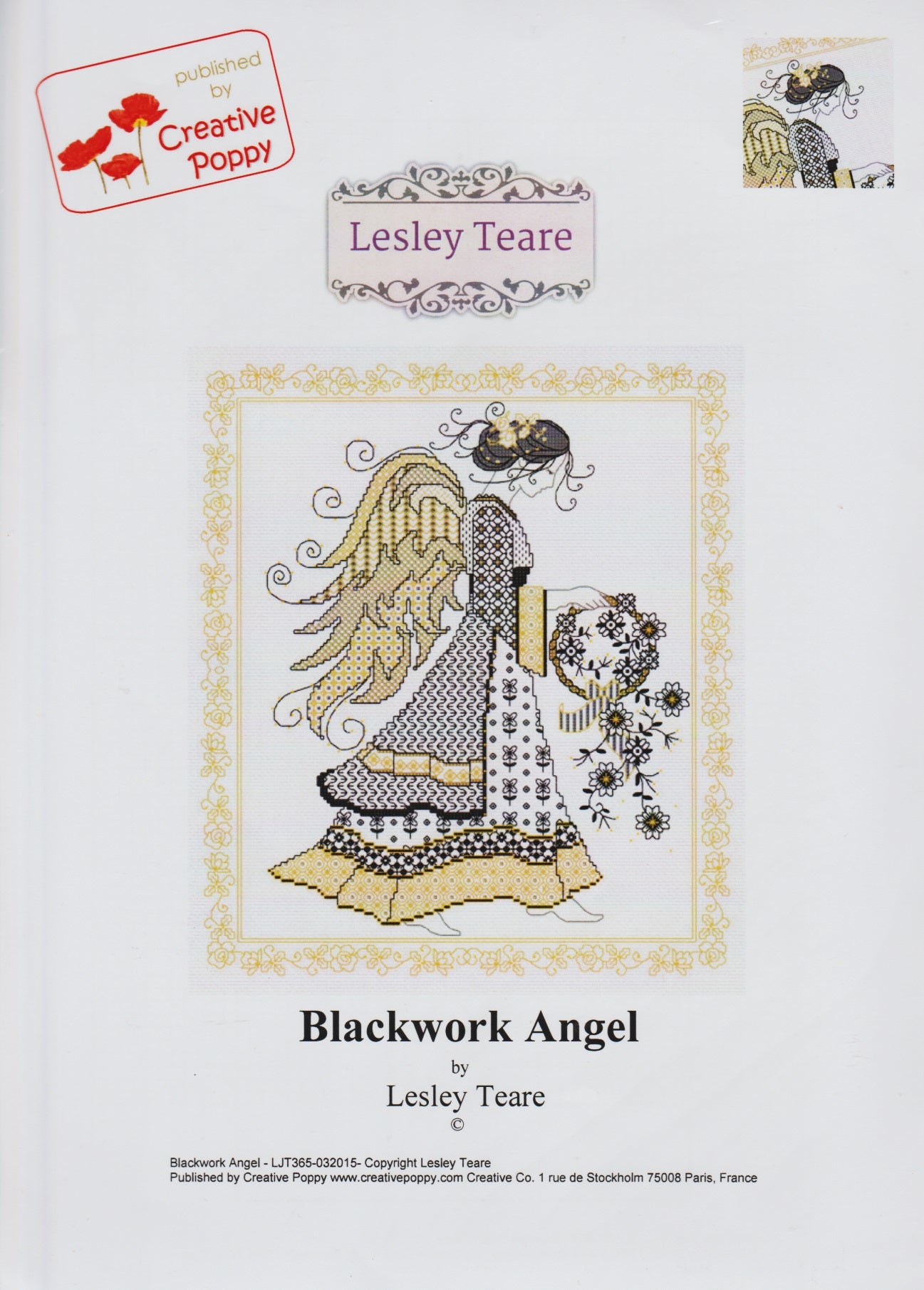 Blackwork Angel pattern – Sandra's Stitch Stash