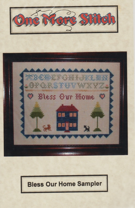 One More STitch Bless Our Home Sampler cross stitch pattern