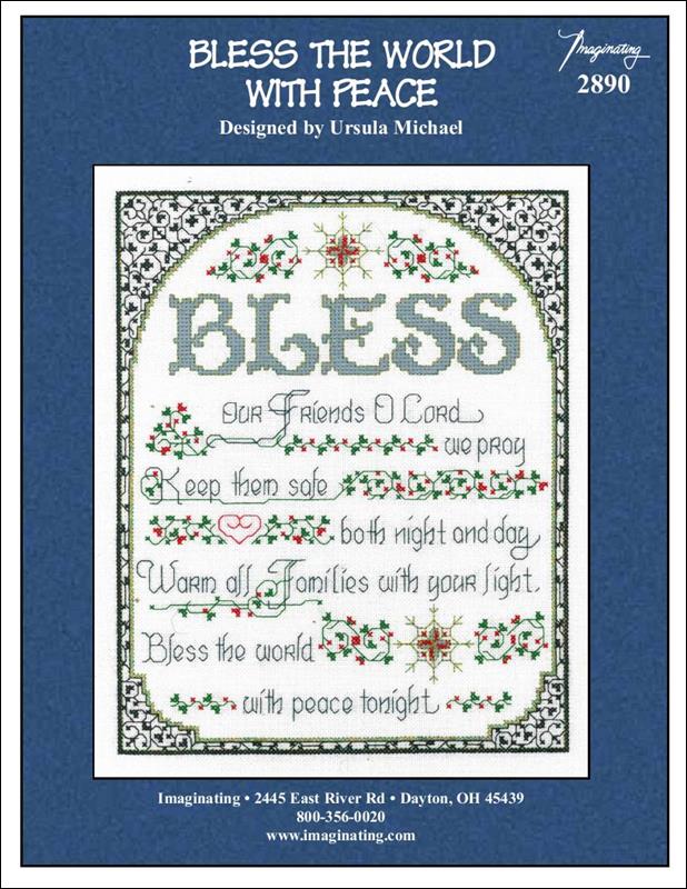 Imaginating Bless The World With Peace 2890 cross stitch pattern