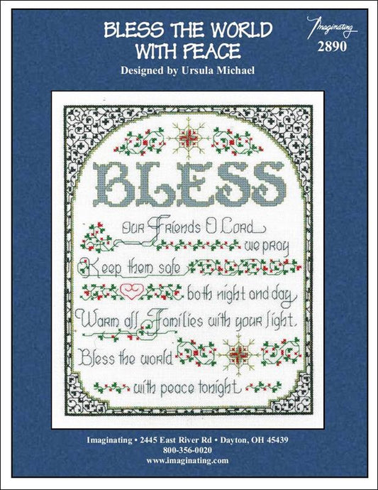 Imaginating Bless The World With Peace 2890 cross stitch pattern