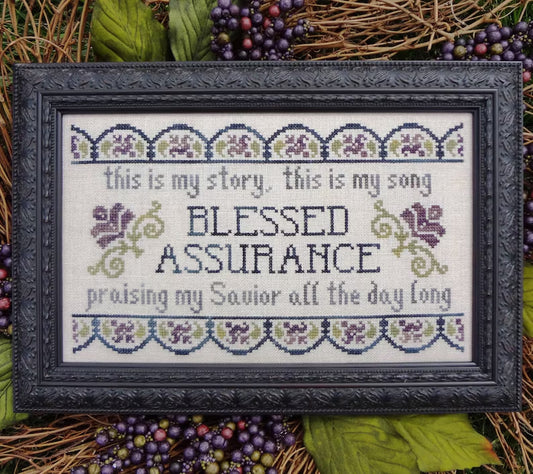 My Big Toe Blessed Assurance MBT-141 religious cross stitch pattern