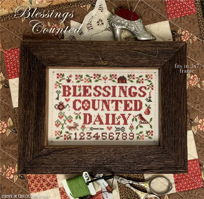 Calico Confectionery Blessings Counted cross stitch pattern