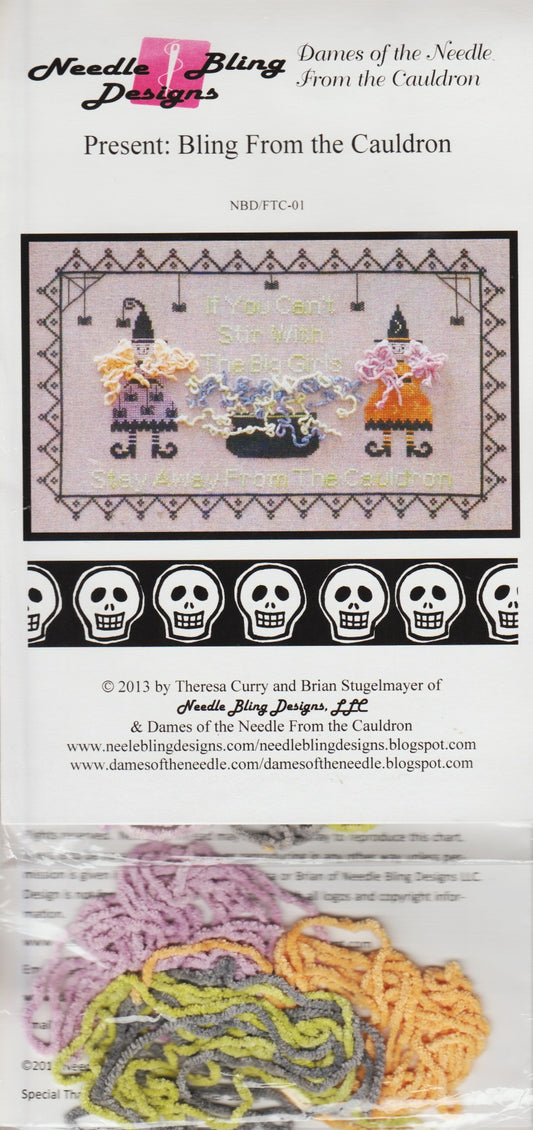 Needle Bling Designs Bling From The Cauldron Halloween cross stitch pattern