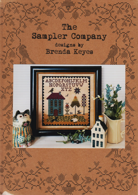 The Sampler Company Blue House Sampler cross stitch pattern