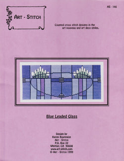 Art-Stitch Blue Leaded Glass AS-146 cross stitch pattern