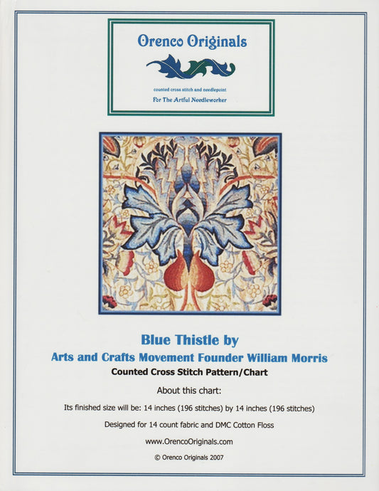 Orenco Originals Blue Thistle cross stitch pattern