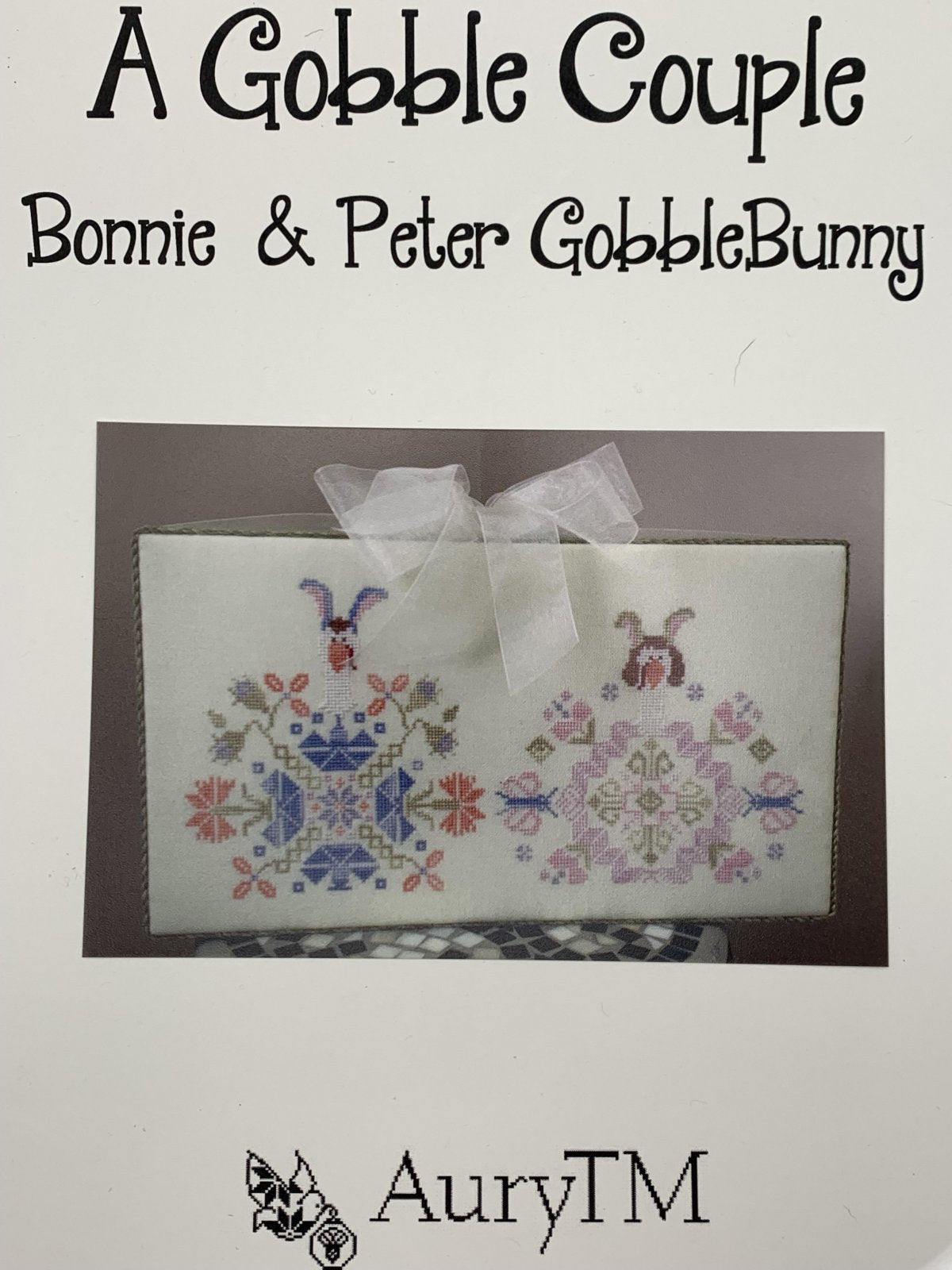 AuryTM Bonnie & Peter Gobblebunny Easter cross stitch pattern