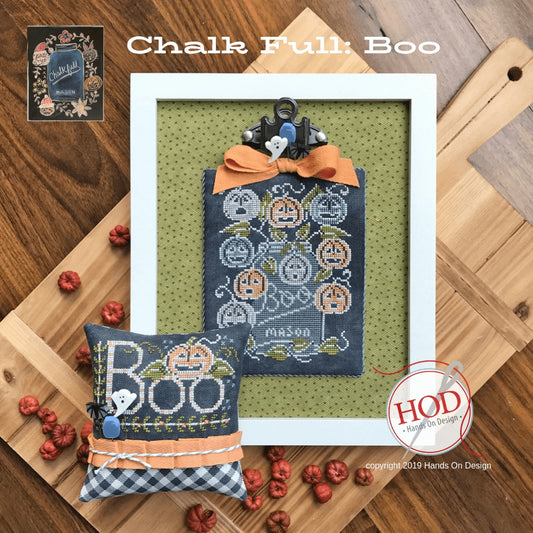 Hands On Designs Boo - Chalk Full HD-190 halloween cross stitch pattern