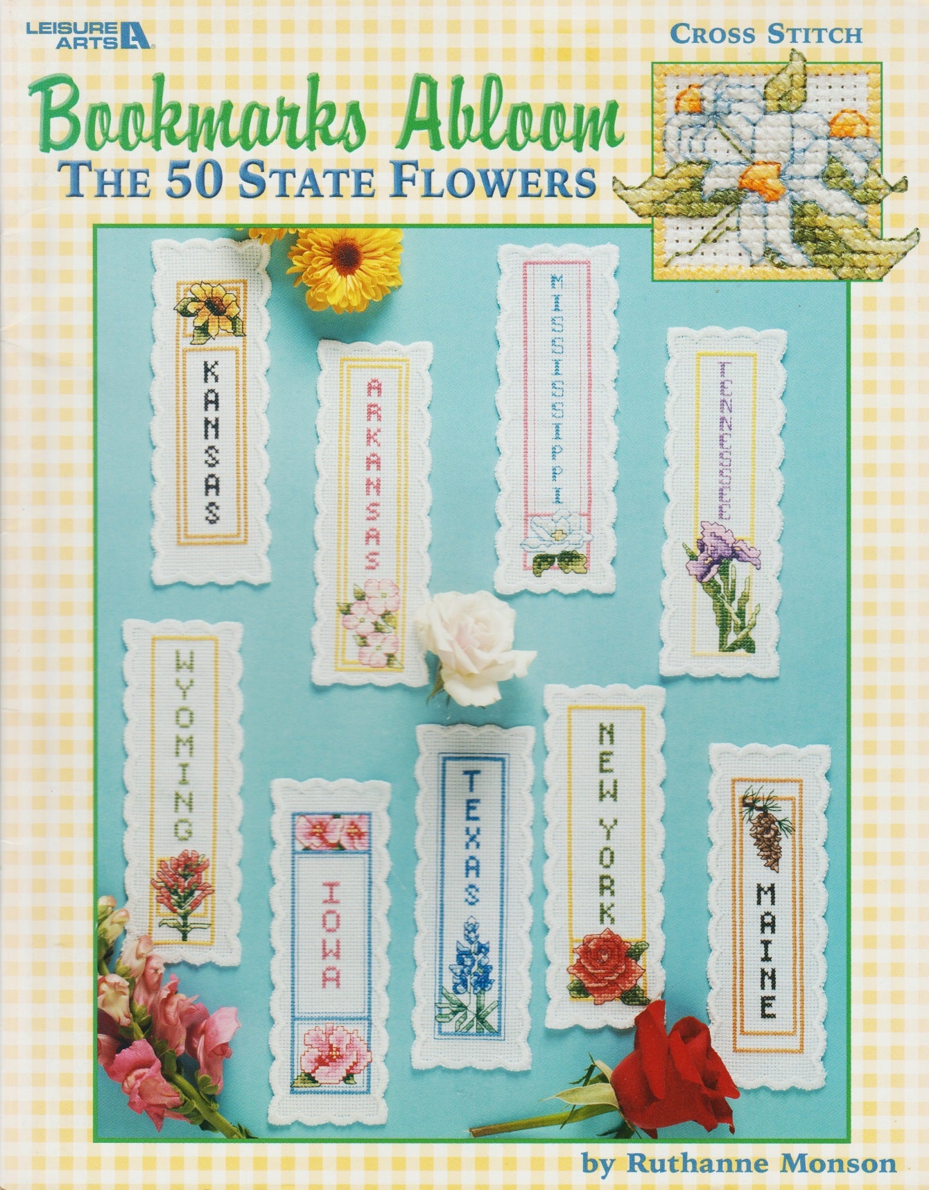 Leisure Arts Bookmarks Abloom 3395 cross stitch pattern