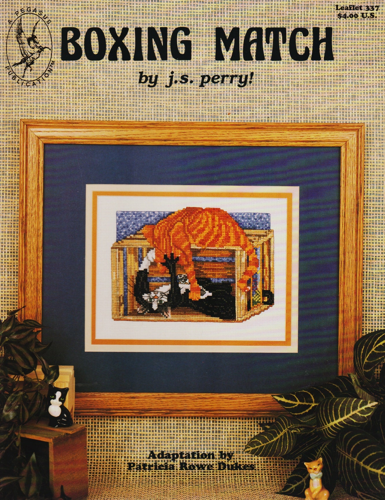 Pegasus Boxing Match 337 cat cross stitch pattern