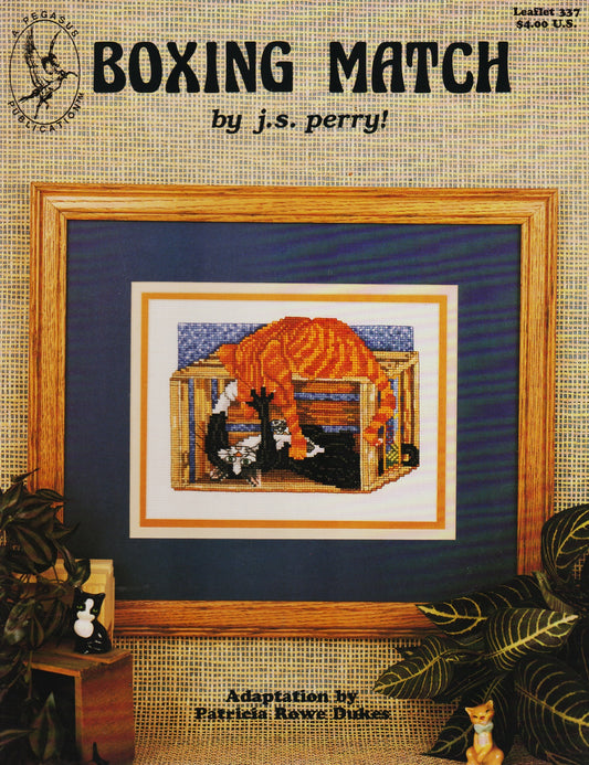 Pegasus Boxing Match 337 cat cross stitch pattern