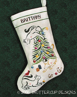 Britty Kitty Britty Kitty Christmas Stocking BCP009 cross stitch pattern
