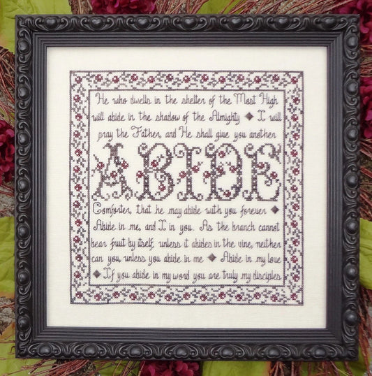 My Big Toe Building Blocks Abide MBT-210 religious cross stitch pattern