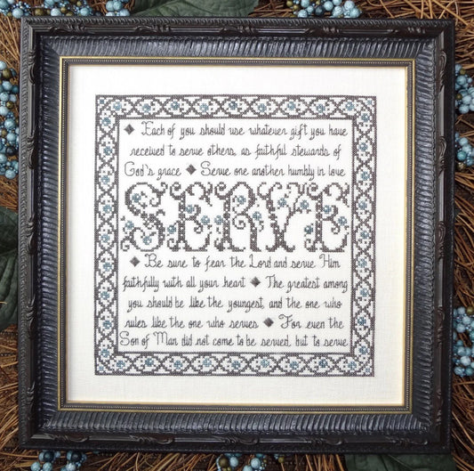 My Big Toe Building Blocks Serve MBT-146 cross stitch pattern