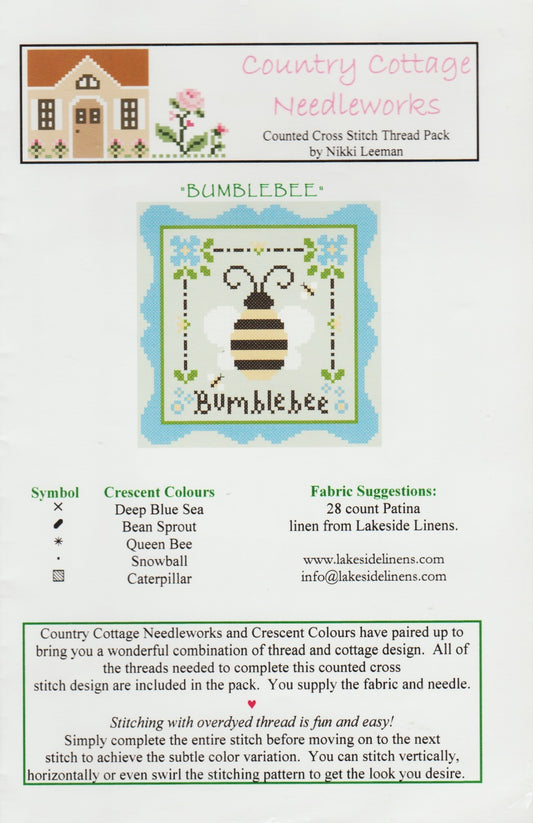Country Cottage Needleworks Bumblebee cross stitch pattern