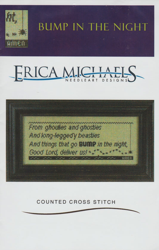 Erica Michaels Bump In The Night halloween cross stitch pattern