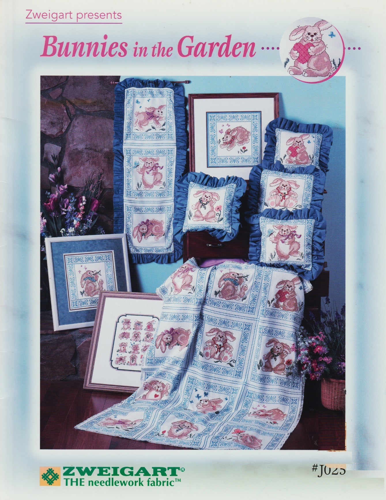 Zweigart Bunnies in the Garden J025 cross stitch pattern